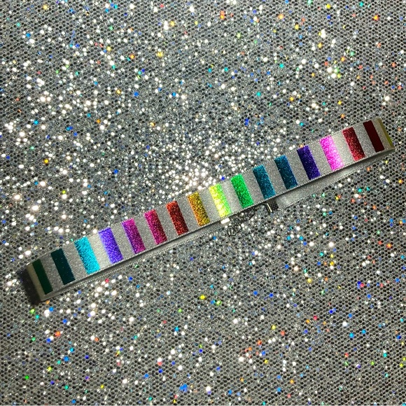Gay Pride Rainbow Choker Necklace Holographic LGBTQ Jewelry Y2K Kawaii Lolita - Picture 5 of 16